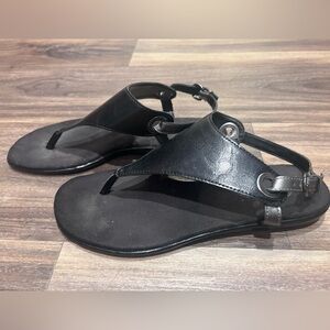 Black and pewter Aerosoles sandals